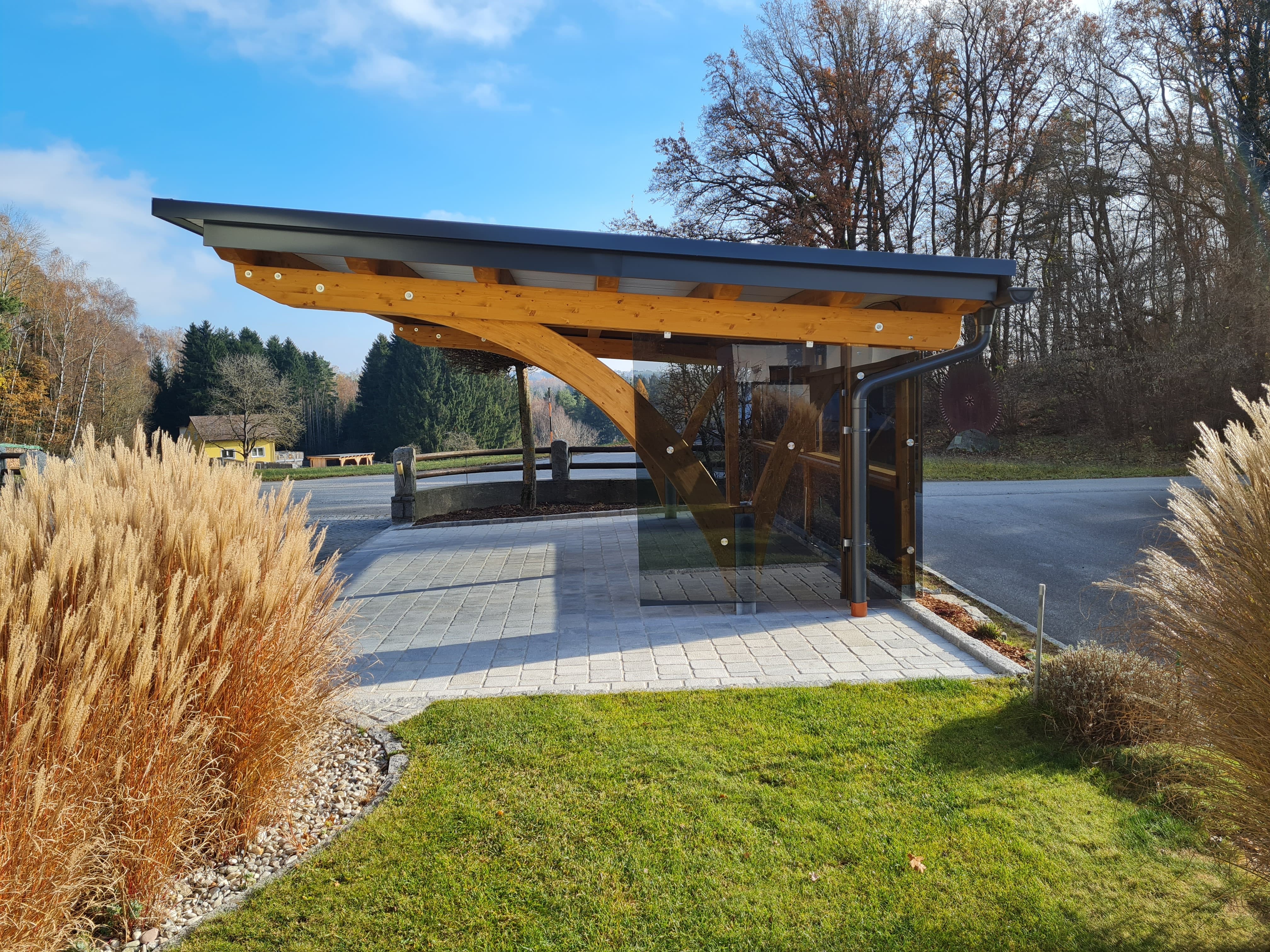 Carport Neubau Frontansicht